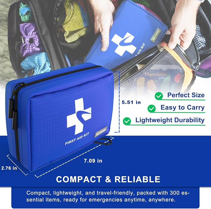 300 PCS First Aid Kit for Home, Businesses, Sports & Outdoor, Premium - Image 6