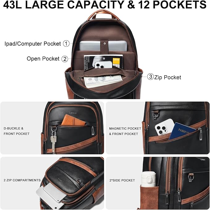 43L Backpack for Women Men - Image 4