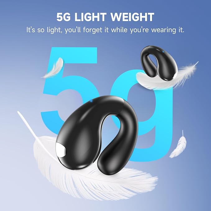 Open Ear Earbuds Wireless Bluetooth 6.1 Earphones, Flexible Clip On Ear buds - Image 6
