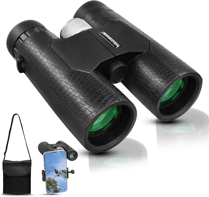 Astromania 10x42 Compact Binoculars -BK7 Prism -Gifts by AstromaniaOptics