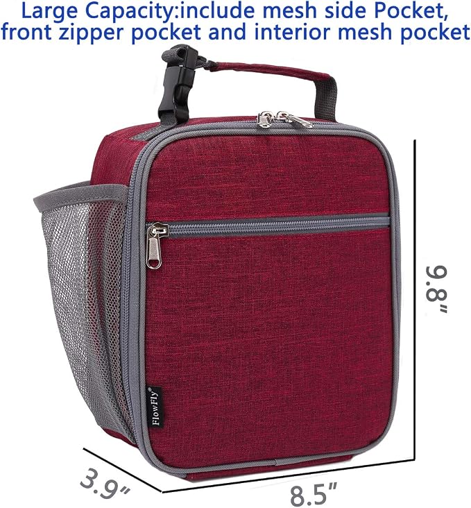 FlowFly Kids Lunch box Insulated Soft Bag Mini Cooler Back to School Thermal - Image 3