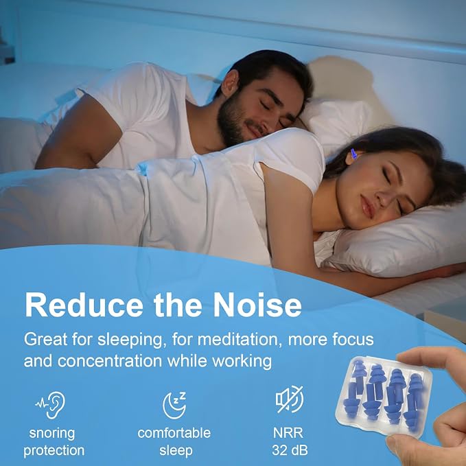 Ear Plugs for Sleeping, 12 Pair Earplugs Noise Canceling Soft Silicone Ear Plug - Image 4