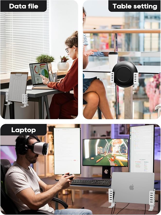 Desk Side Laptop Holder, Desk Side Storage, No Drill Side Desk Organizer - Image 7