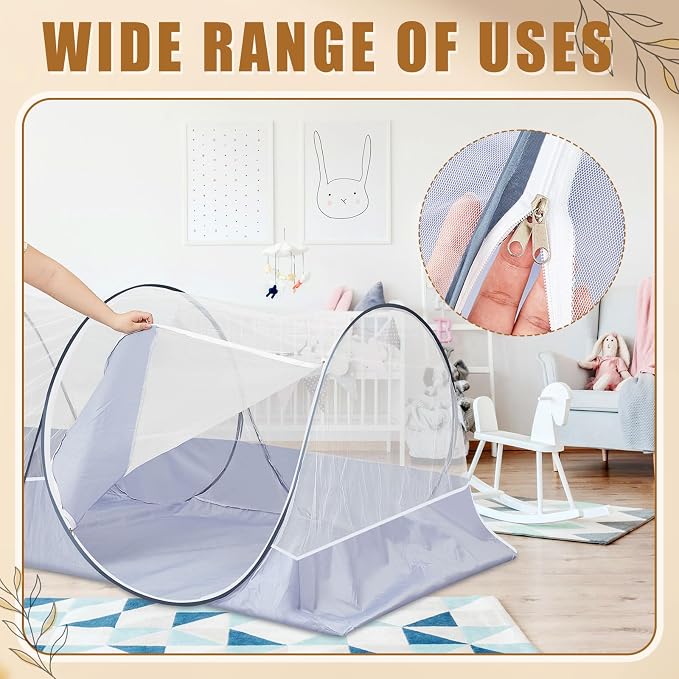 2 Pcs Large Pop up Mosquito Tent Nets Portable Foldable Mosquito Nets - Image 4