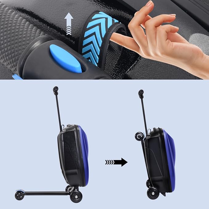 20" Kids Scooter Suitcase Ride-On Carry-On - Image 6
