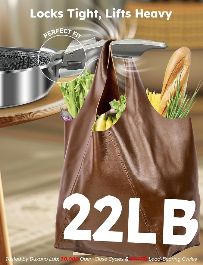 Pro DUXANO 12PC Nonstick Pots and Pans Set&Hybrid 3-Ply Stainless Steel Skillet - Image 7