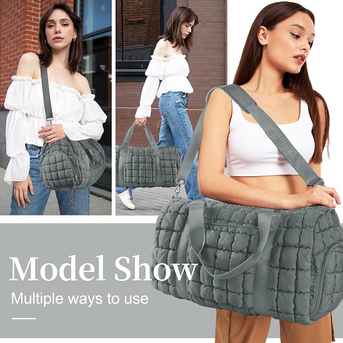 Quilted Travel Duffle Bag Gym Bag - Image 4