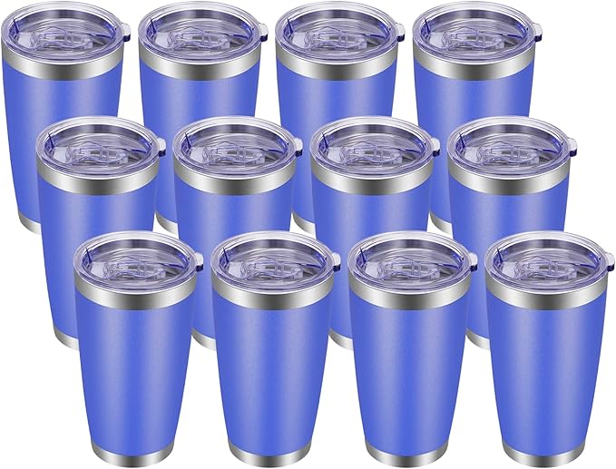 VEGOND 20oz Tumbler with Lid and Straw Stainless Steel Tumbler Cup Bulk Vacuum by VEGOND