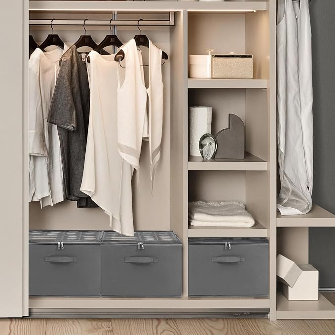 Shoe Organizer for Closet, Foldable Shoe Storage Bins - Image 7