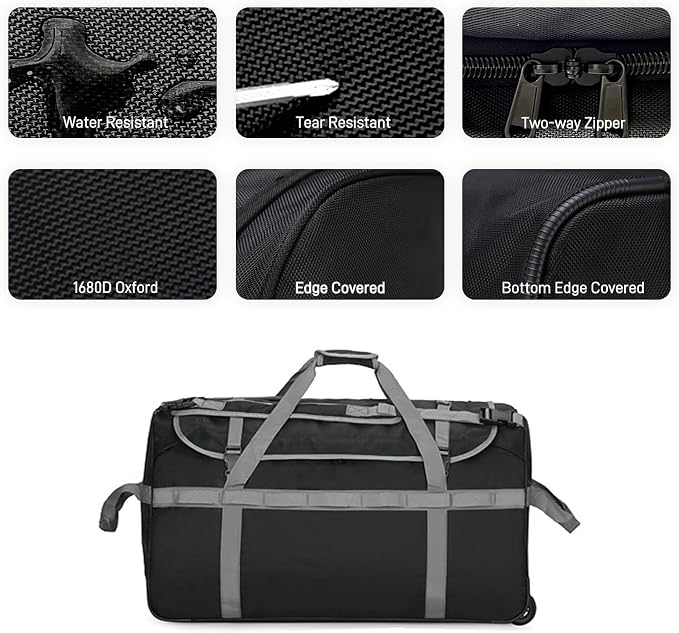 Foldable Rolling Duffle Bag - Image 4