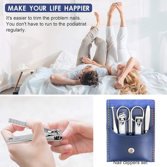 Manicure Pedicure Kit Nail Clippers Set Fingernails & Toenails Vibrissac - Image 5