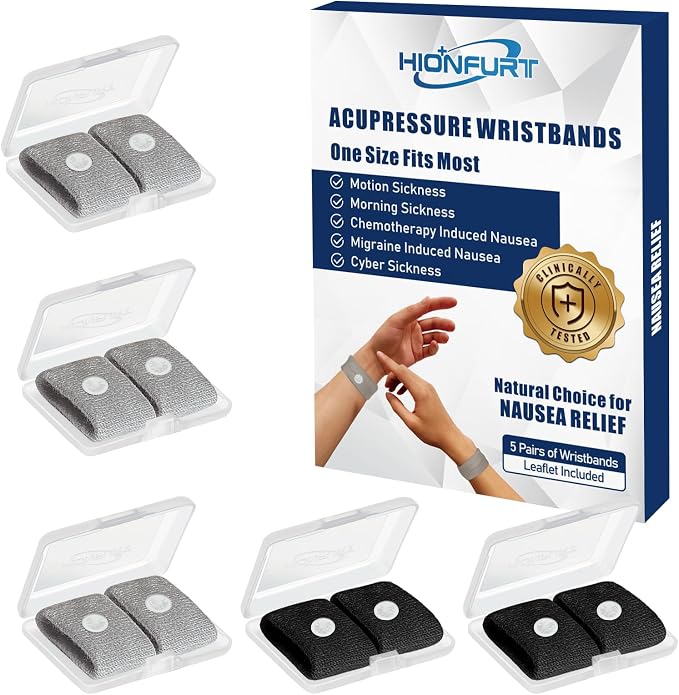 Motion Sickness Bands Anti Nausea Wristband by HIONFURT