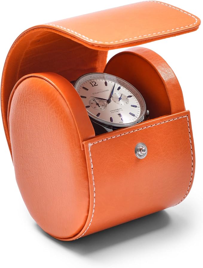 Oirlv Luxury Leather Travel Watch Case Single Watch Box - Image 3