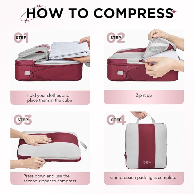 10 Set Compression Packing Cubes - Image 3