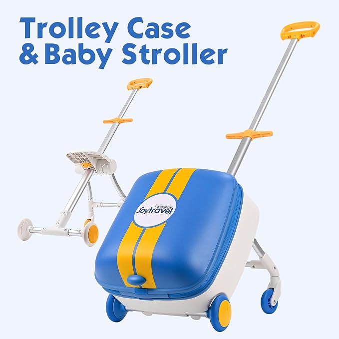 Kids Ride-on Luggage with Spinner Wheels Suitcase, Kid's Ride-On Suitcase Help - Image 2