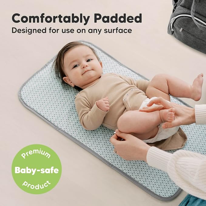 KeaBabies Portable Diaper Changing Pad, Easy Wipe Clean - Image 5