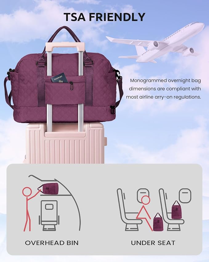 Granddaughter Gift from Grandmom, Teen Birthday Gift-Initial Travel Bag - Image 4