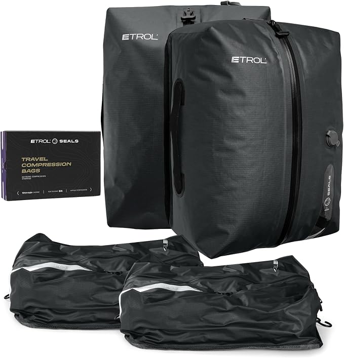 TPU Vacuum Bag for Travel, 70D Nylon Reusable Compression Bag by ETROL-US