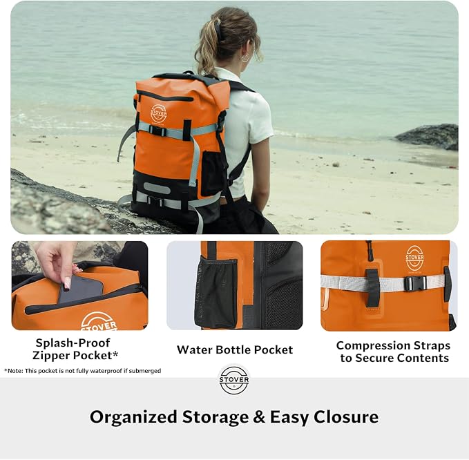 STOVER 5/10/25/30/40/55L Waterproof Backpack- Floating Dry Bag - Image 5