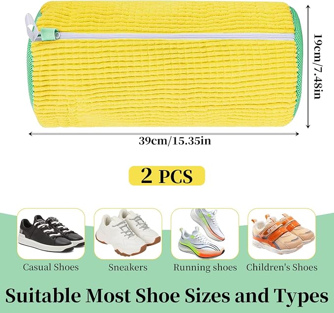 2Pcs Shoe Washing Machine Bag, Reusable Shoes Cleaning Bags - Image 2