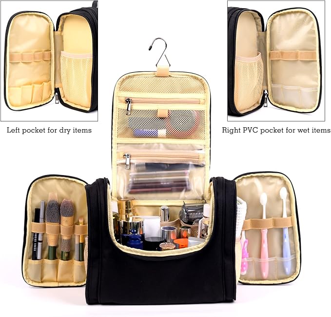 Hanging Toiletry Bag For Women And Men Large Travel Cosmetic Makeup Bags - Image 3