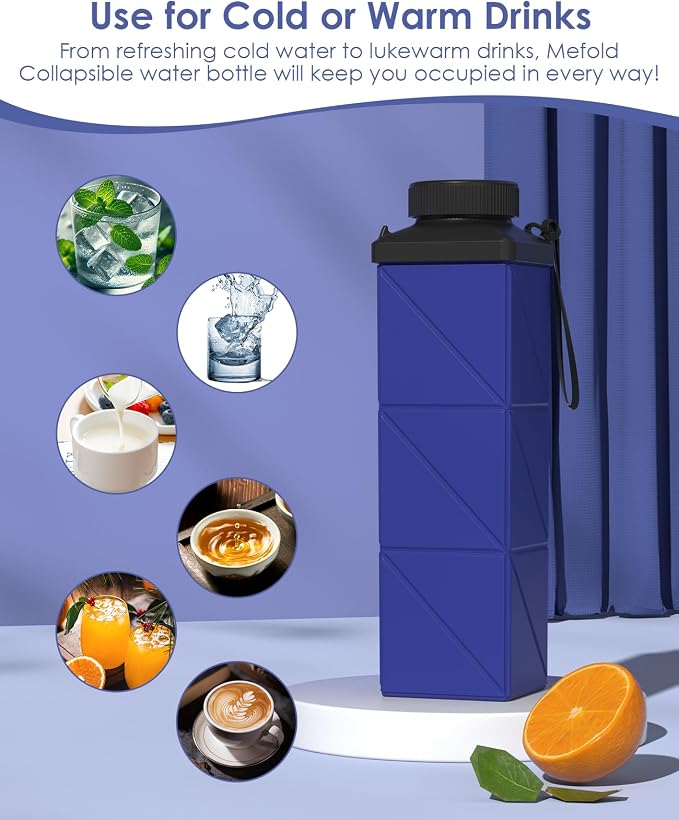 Collapsible Water Bottles, 2nd Generation Leakproof BPA-Free Travel Water - Image 6