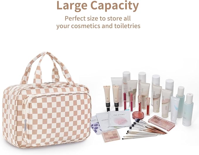 Travel Toiletry Bag for Women Large Hanging Makeup Bag Organizer Toiletries Bag - Image 6