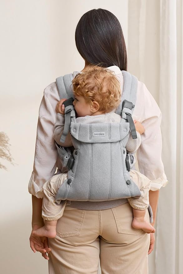 BabyBjörn Baby Carrier Harmony, Light Gray, Woven Mélange, 3-in-1 Ergonomic - Image 6