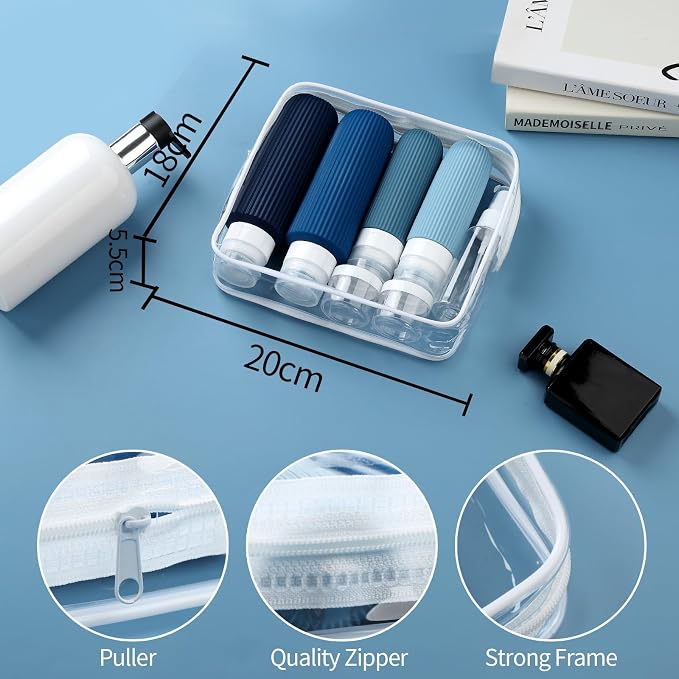 16 Pack Travel Bottles for Toiletries, Large 6oz Silicone Travel Containers jar - Image 5