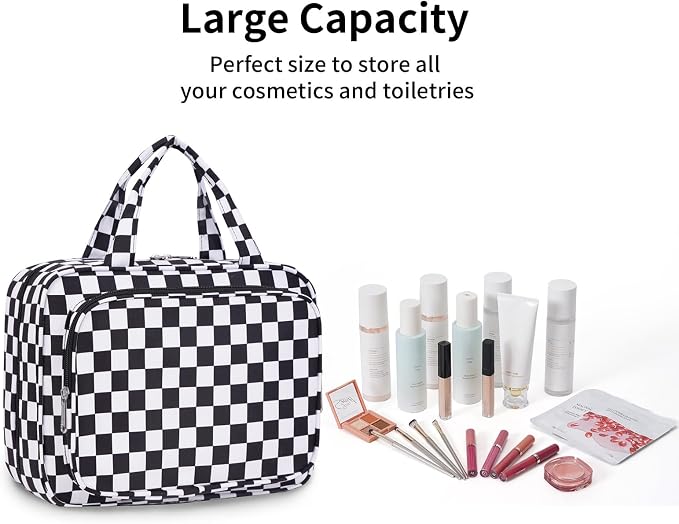 Narwey Hanging Toiletry Bag for Women Travel Makeup Bag Organizer Toiletries - Image 5