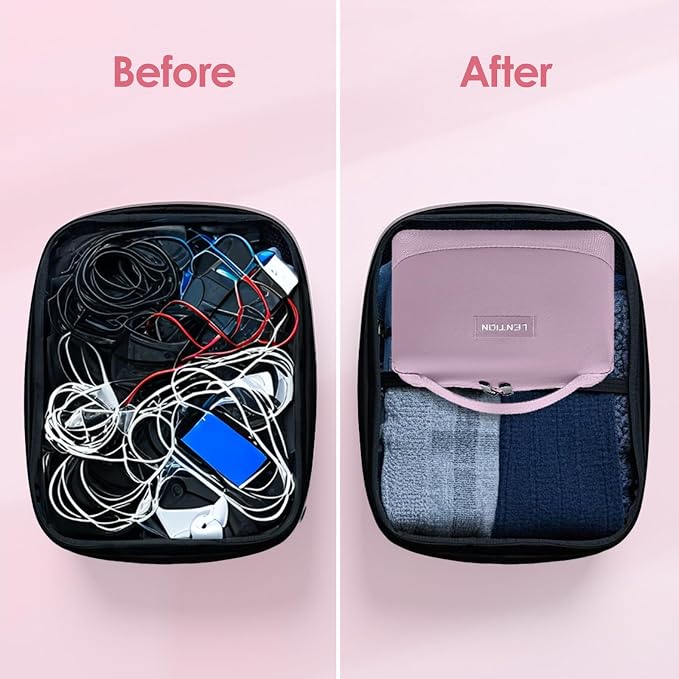 LENTION Electronics Organizer Bag Cable Tech Pouch - Image 3