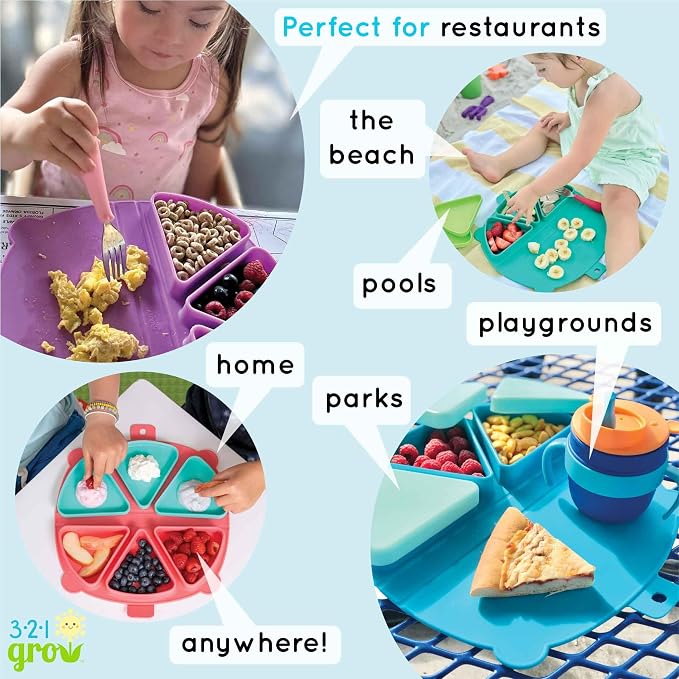 On-The-Go Snack Mat – Baby Silicone Travel Dining Placemat – Portable Silicone - Image 5