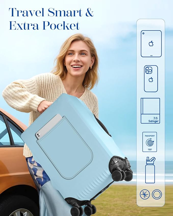 Slohif Luggage Cover for Suitcase Tsa Approved Protector - Image 3