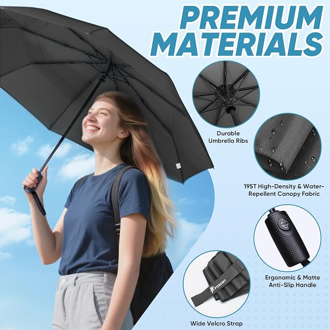 PTEROMY Windproof Compact Travel Umbrellas - Image 5