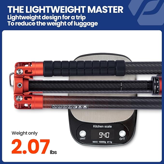 Fotopro 62 Inch Carbon Fiber Tripod - Image 2