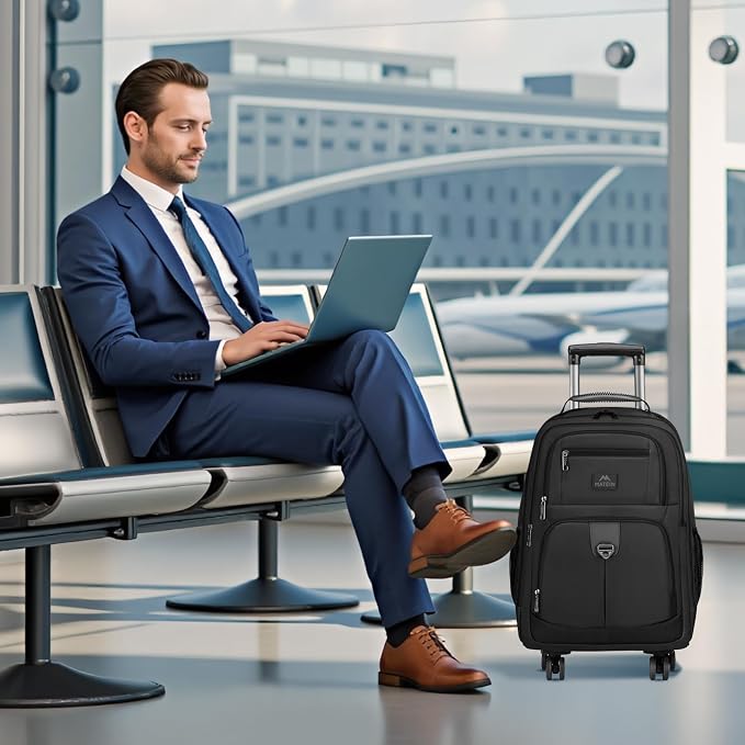 MATEIN Roller Backpack, 18 inch Large Travel Laptop Bag - Image 8