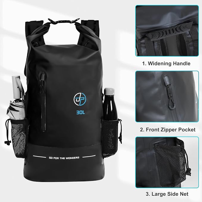 UPWELL 30L Waterproof Dry Bag Boating Backpack - Image 3