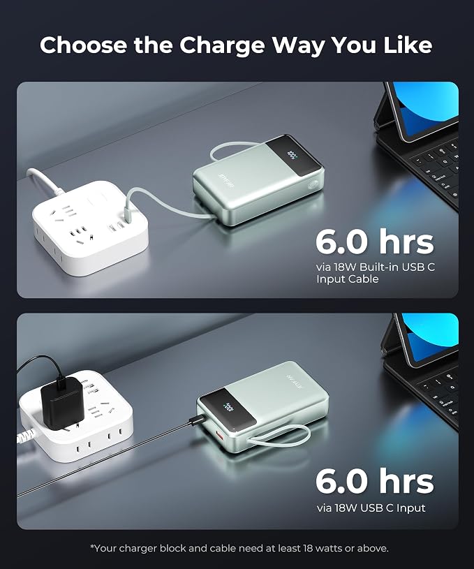 Portable-Charger-Power-Bank Travel Essentials Battery Pack USB C 30000mAh Built - Image 7