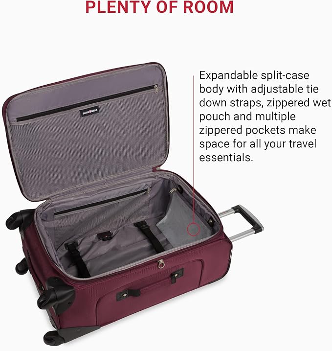 SwissGear Sion Softside Expandable Luggage, Checked-Medium 25-Inch - Image 5