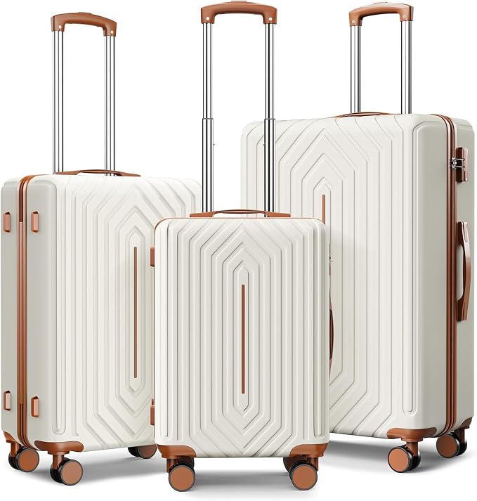Luggage Sets 3 Piece Hardside Suitcase by SunnyTour