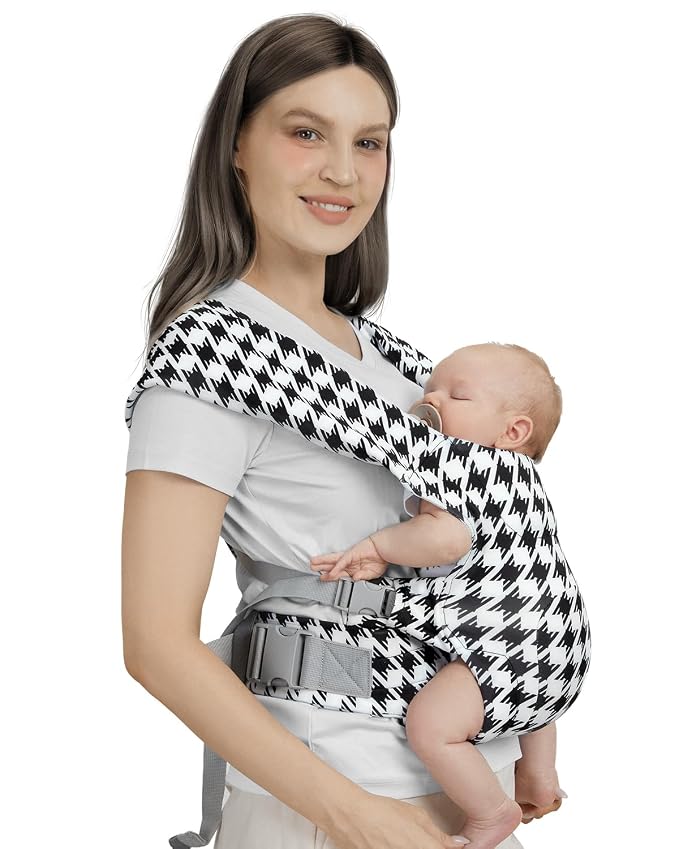 Newborn Carrier, Cozy Baby Carrier, Ergonomic Cross-Back Wrap, Hands-Free by KIDIRA