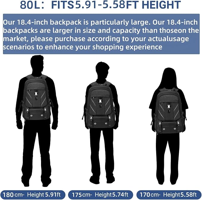 18.4 Inch Large Travel Backpack - Image 2