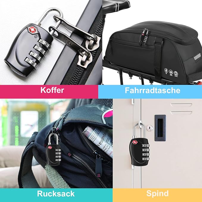 ZHEGE Luggage Locks TSA Approved, Zipper Locks - Image 6