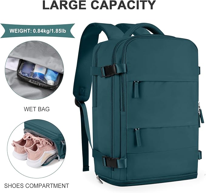 coowoz Large Travel Backpack For Women Men, Carry On Flight Approved, Hiking - Image 3