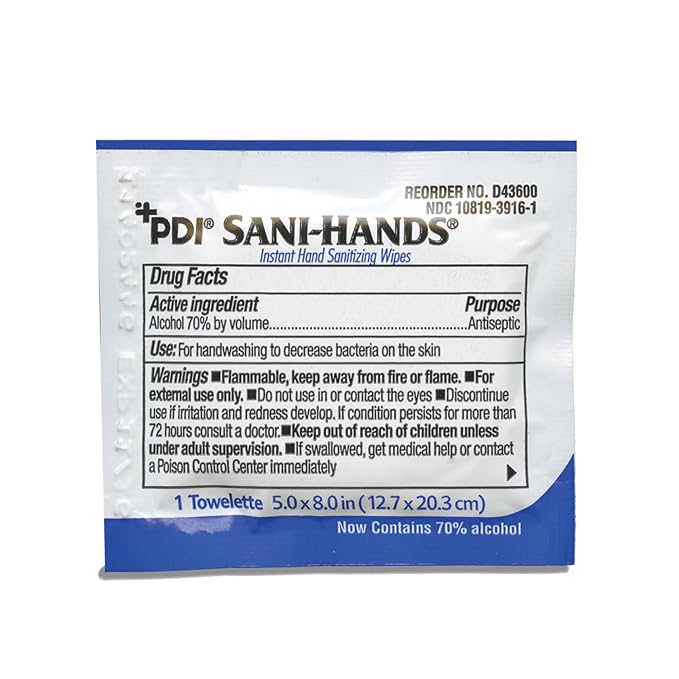 Sani-Hands Hand Sanitizer Wipes 100 Packets Per Box - Image 2