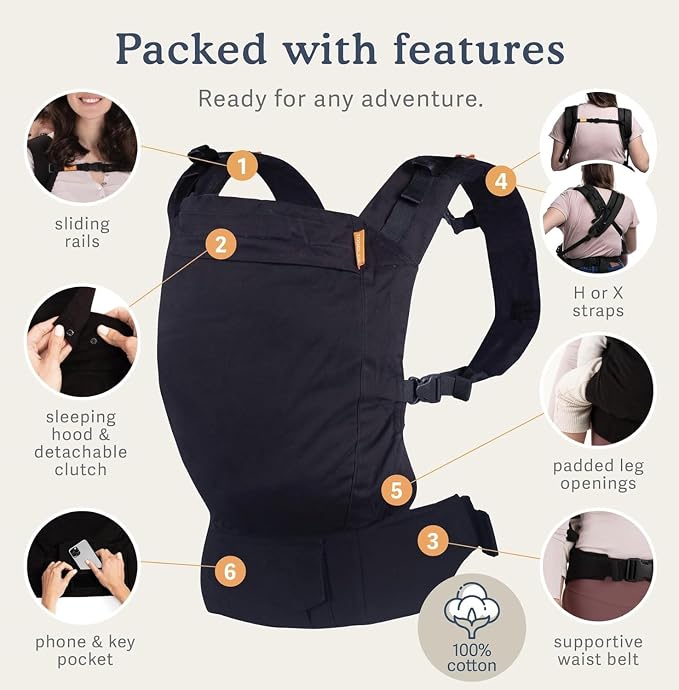 Beco Toddler Carrier with Extra Wide Seat, 100% Cotton - Image 9