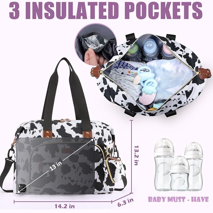 Tuwubi Diaper Bag Tote, Baby Diaper Bag - Image 4