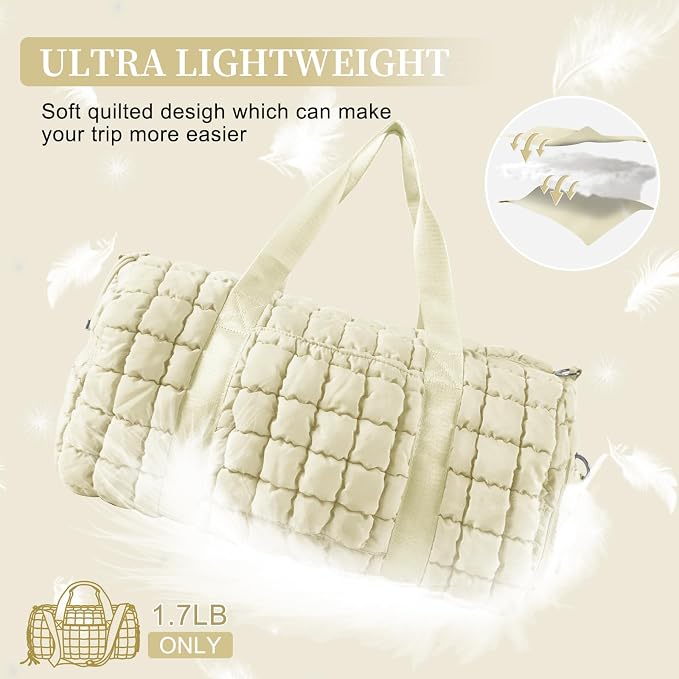 Quilted Travel Duffle Bag Gym Bag - Image 8
