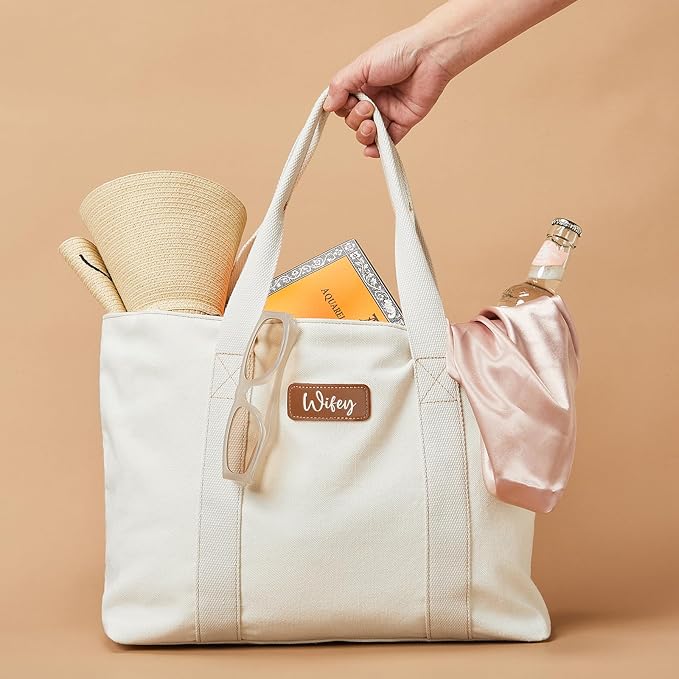 AW BRIDAL Monogram Canvas Tote Bag - Image 2