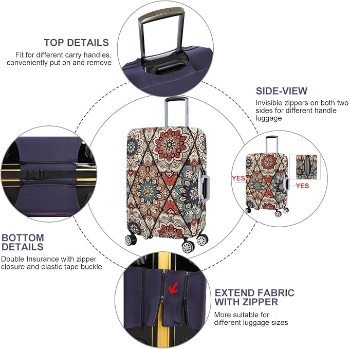 7-Mi Travel Trolley Case Cover Protector Suitcase Cover 26"-28" Trolley case - Image 2